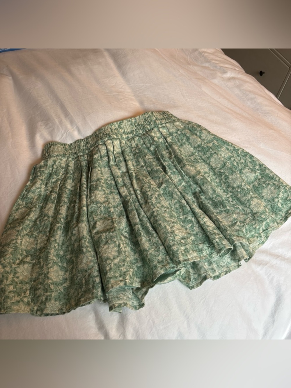 American Eagle Outfitters Green Floral Skater Skirt